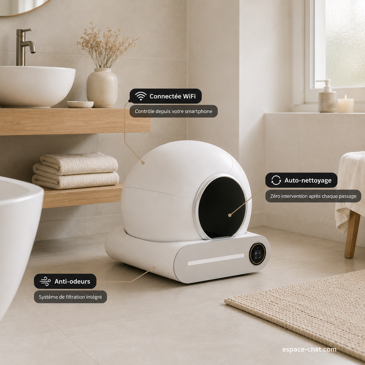 Litière Automatique Design - Zeus
