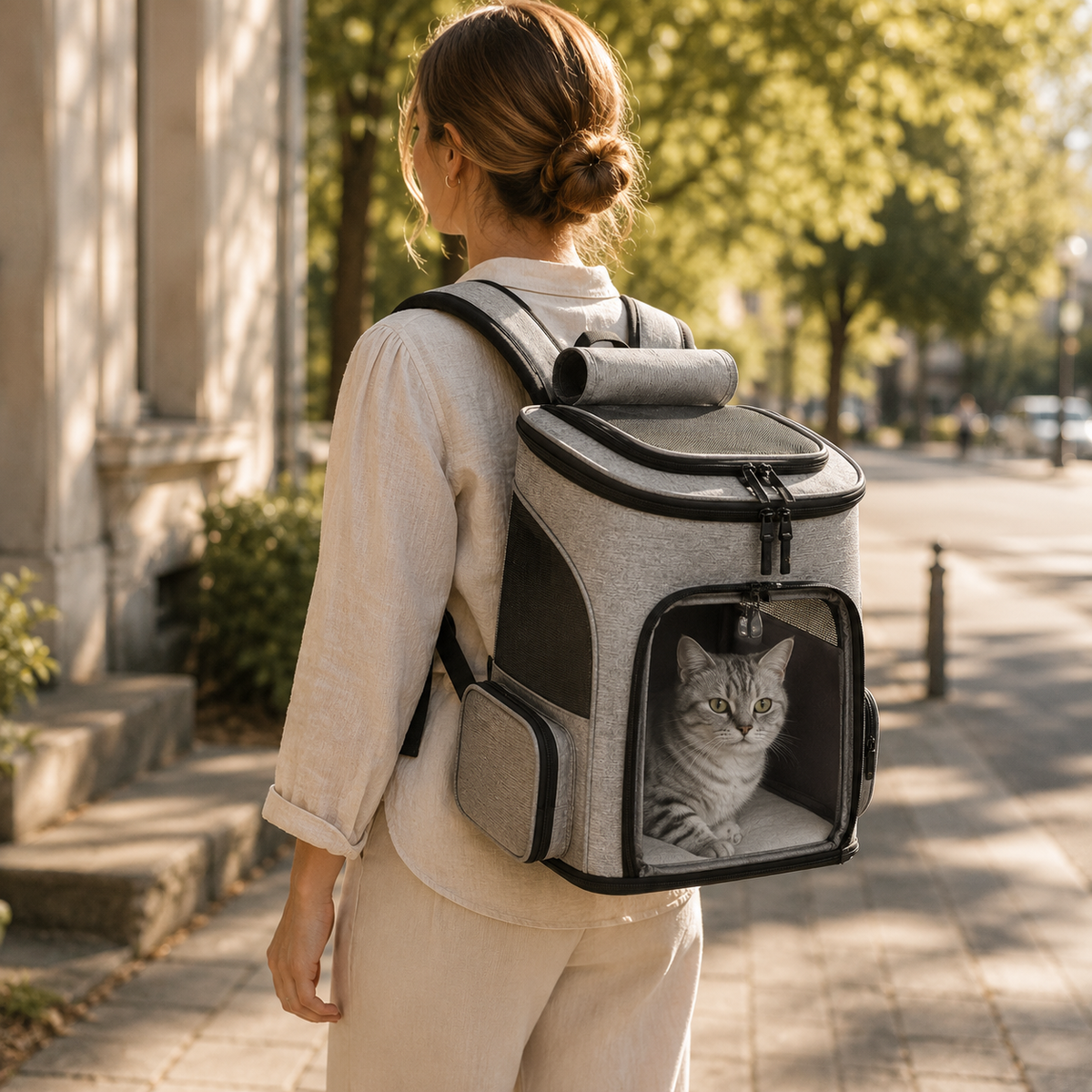 Sac De Transport Pliable Chat - Anémos