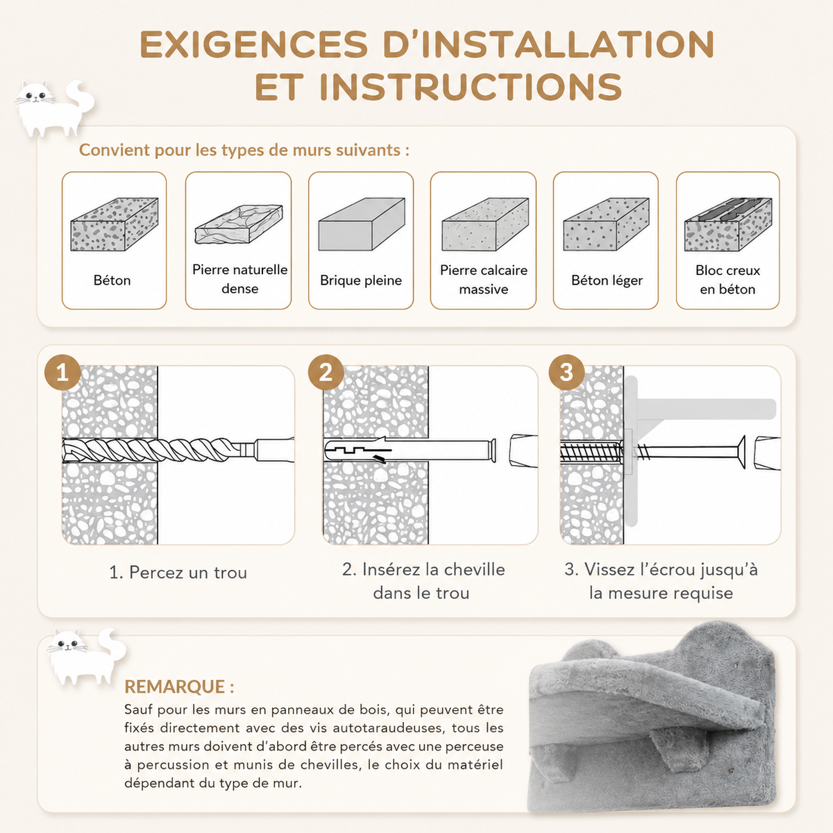 Parcours Mural Pour Chat - Orion
