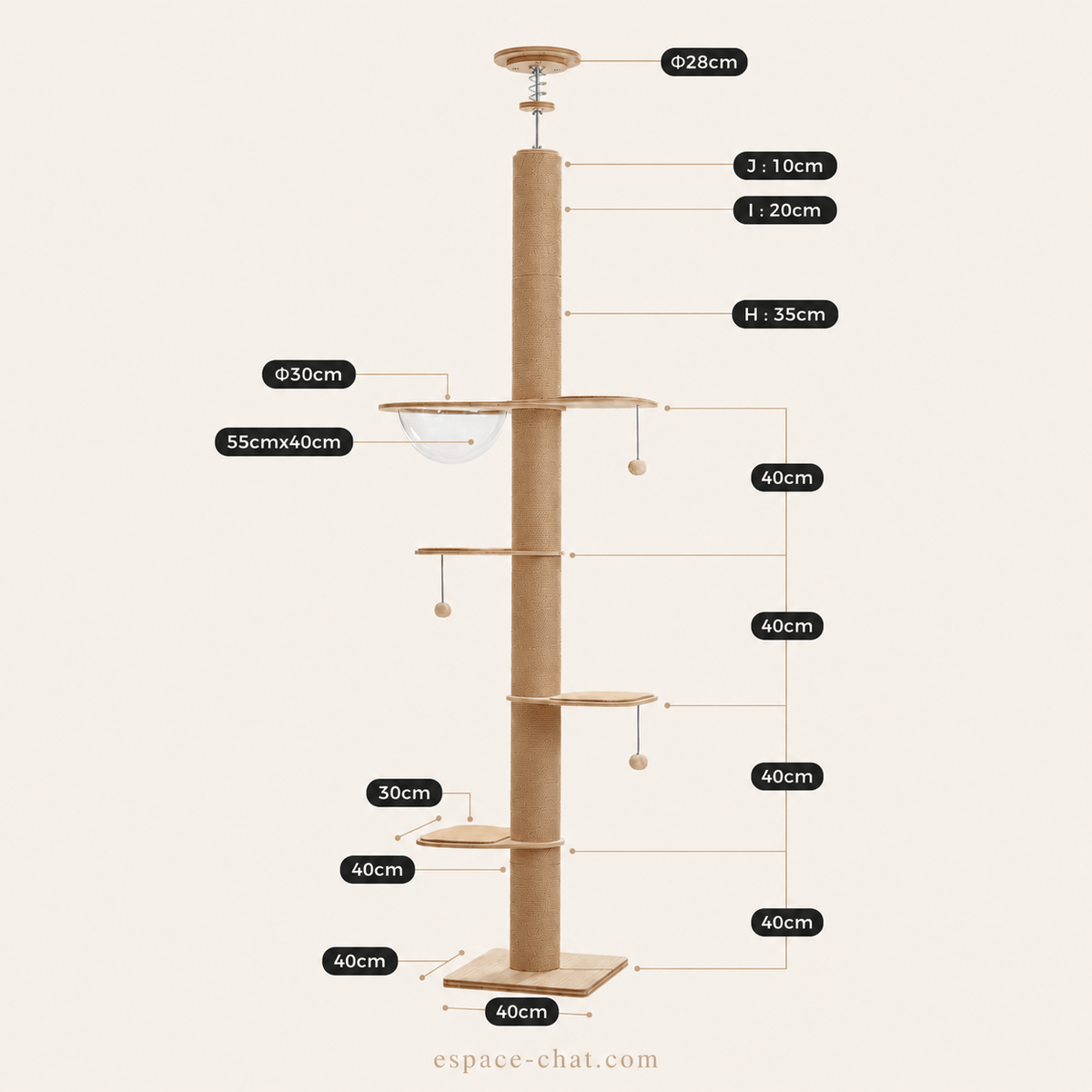 Arbre à Chat Du Sol Au Plafond - Atlas