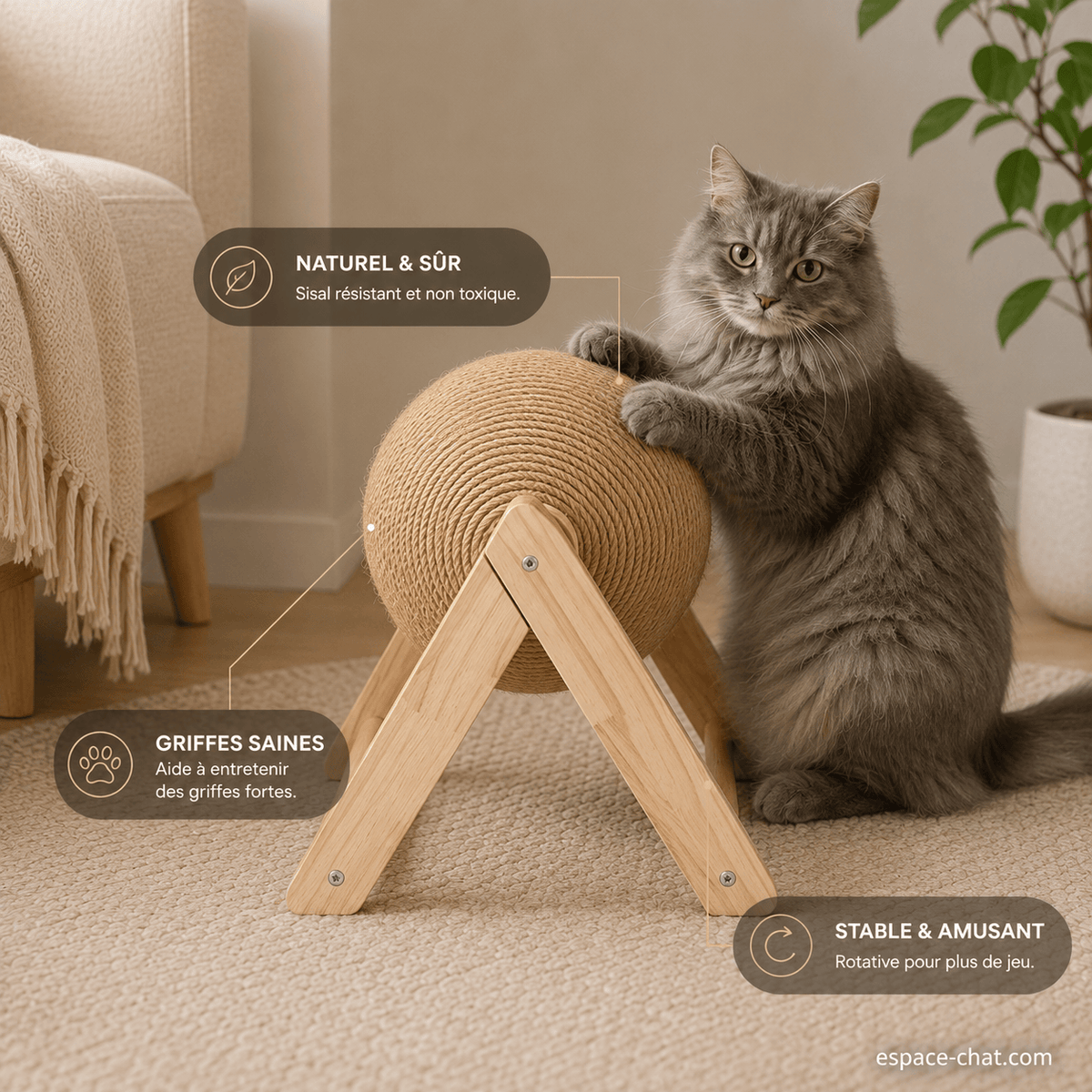 Balle Griffoir Pour Chat - Iris