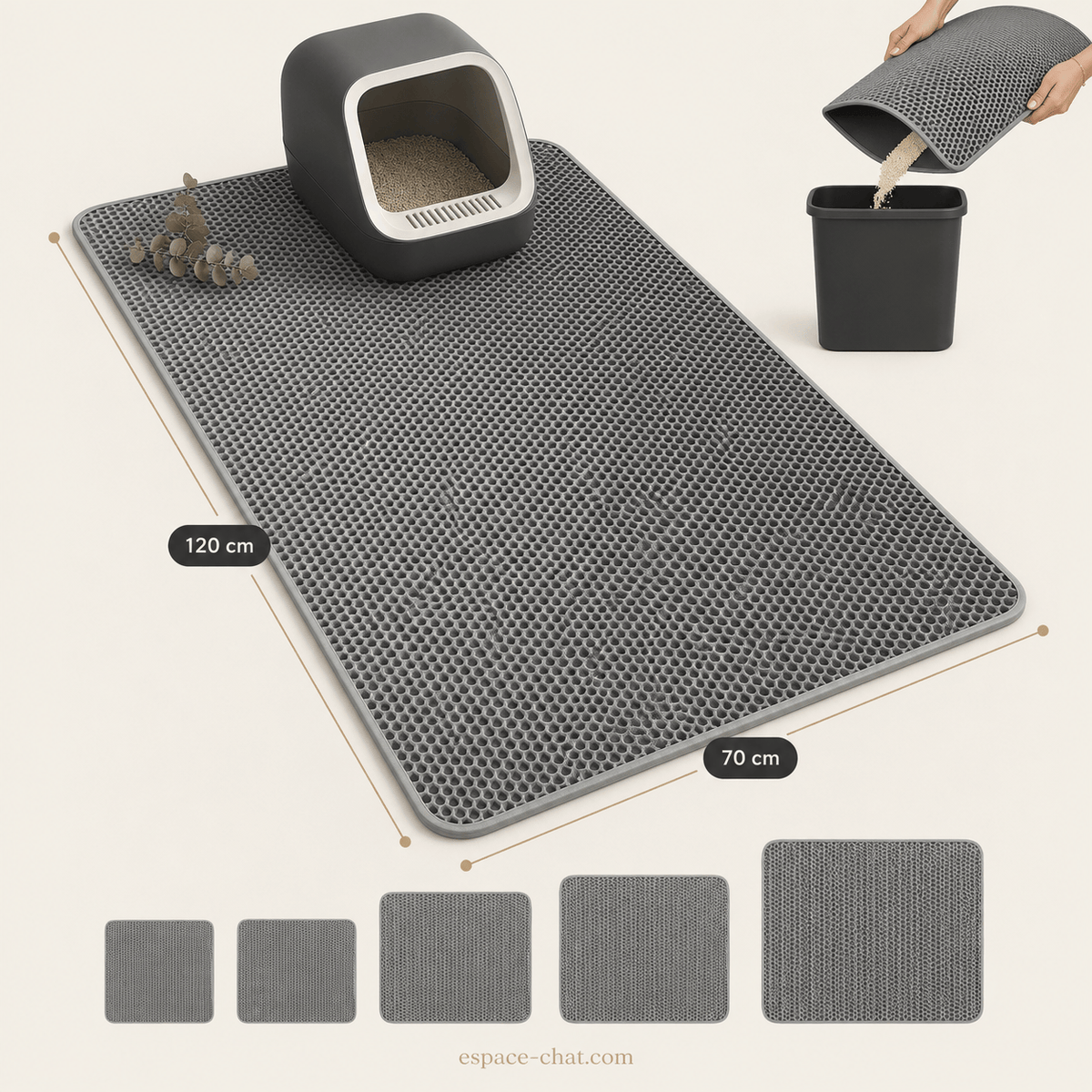 Grand Tapis Litière Pour Chat - Charon
