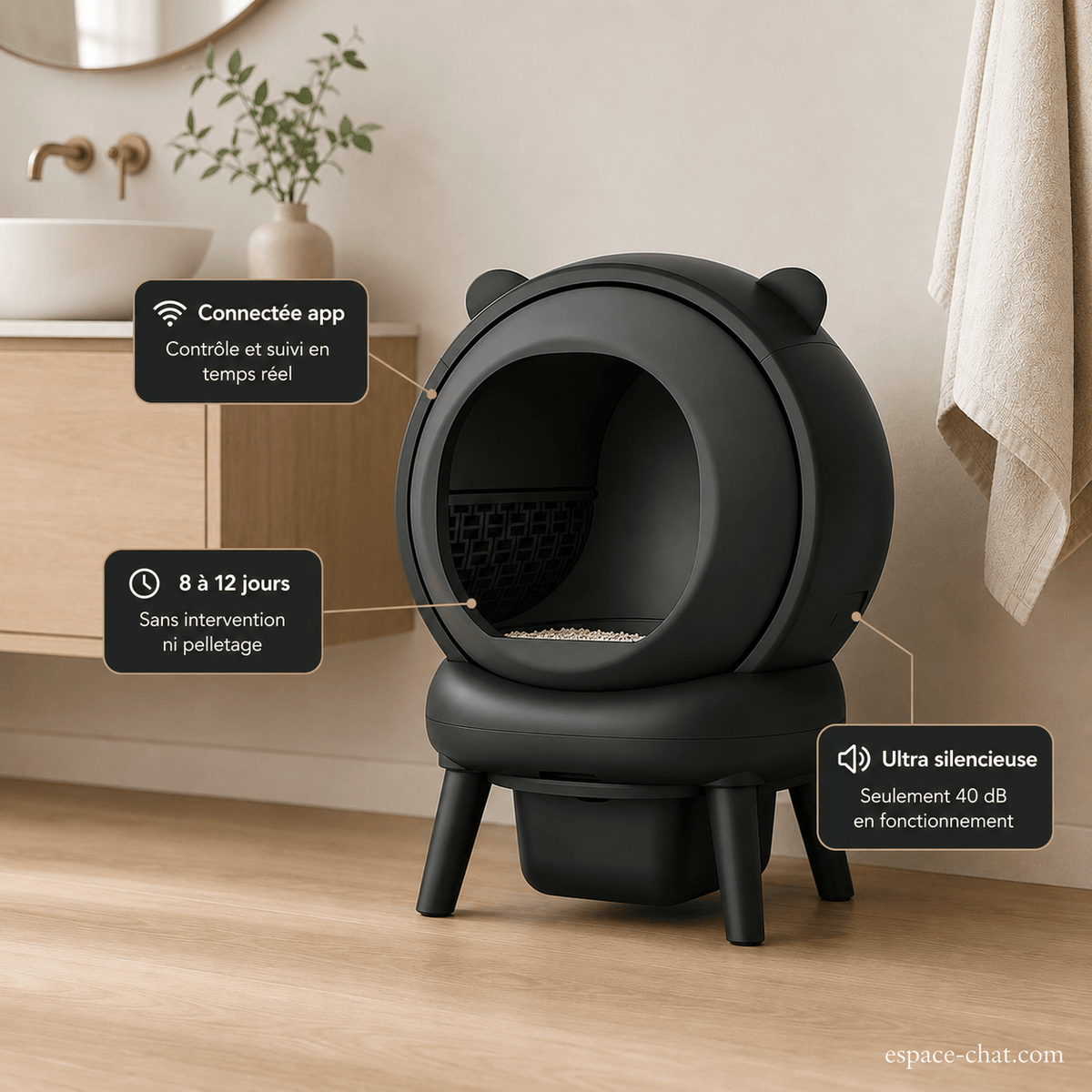Litière Automatique Pour Chat - Hadès