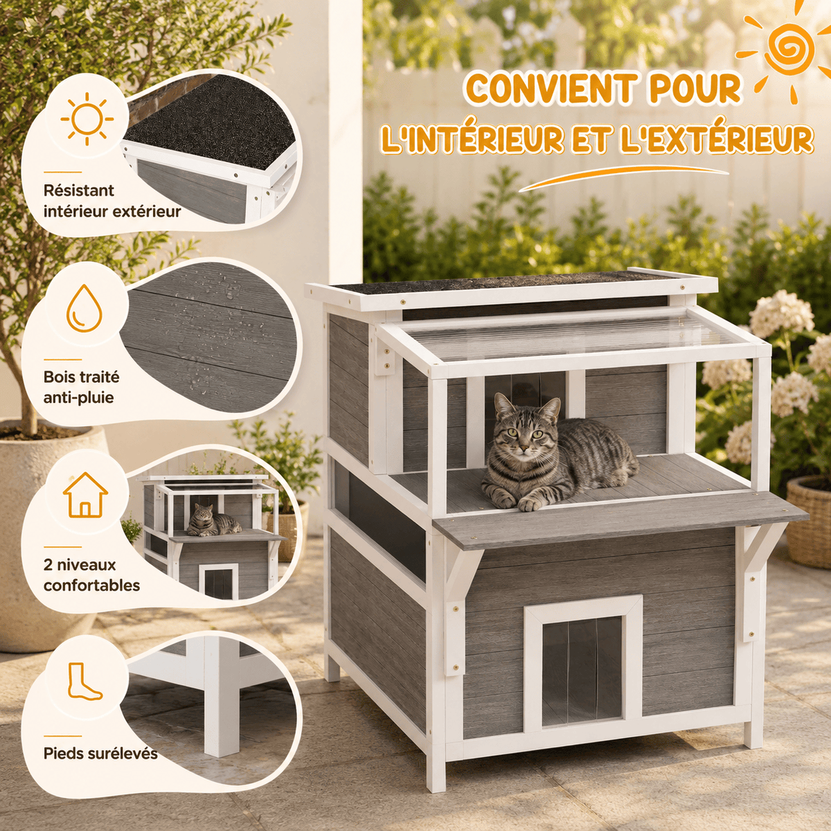 Maison D'extérieur Pour Chat - Artémis